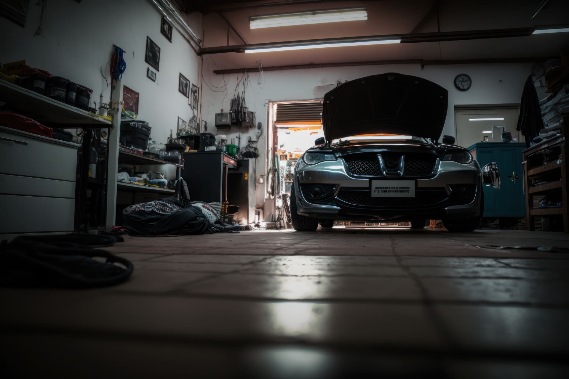 ボデーセンター門川 作業場の様子