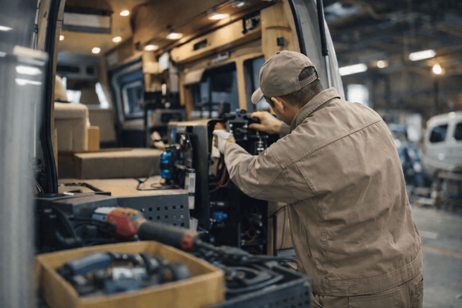 ボデーセンター門川 作業場の様子